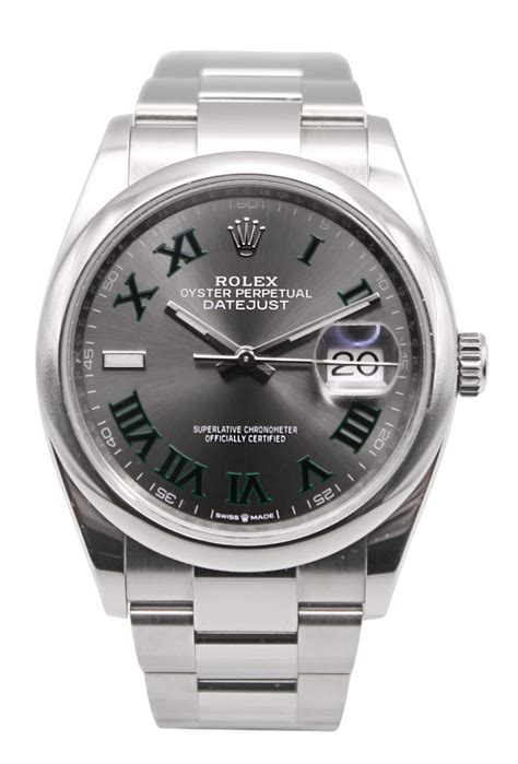 rolex oyster perpetual datejust 36 w/diamond|Rolex Datejust wimbledon 36mm.